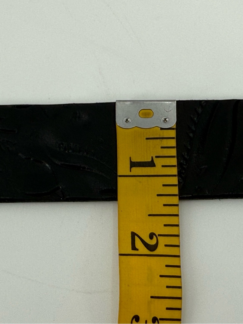 Patricia Nash Black Tooled Leather Belt S/M - Picture 9 of 9